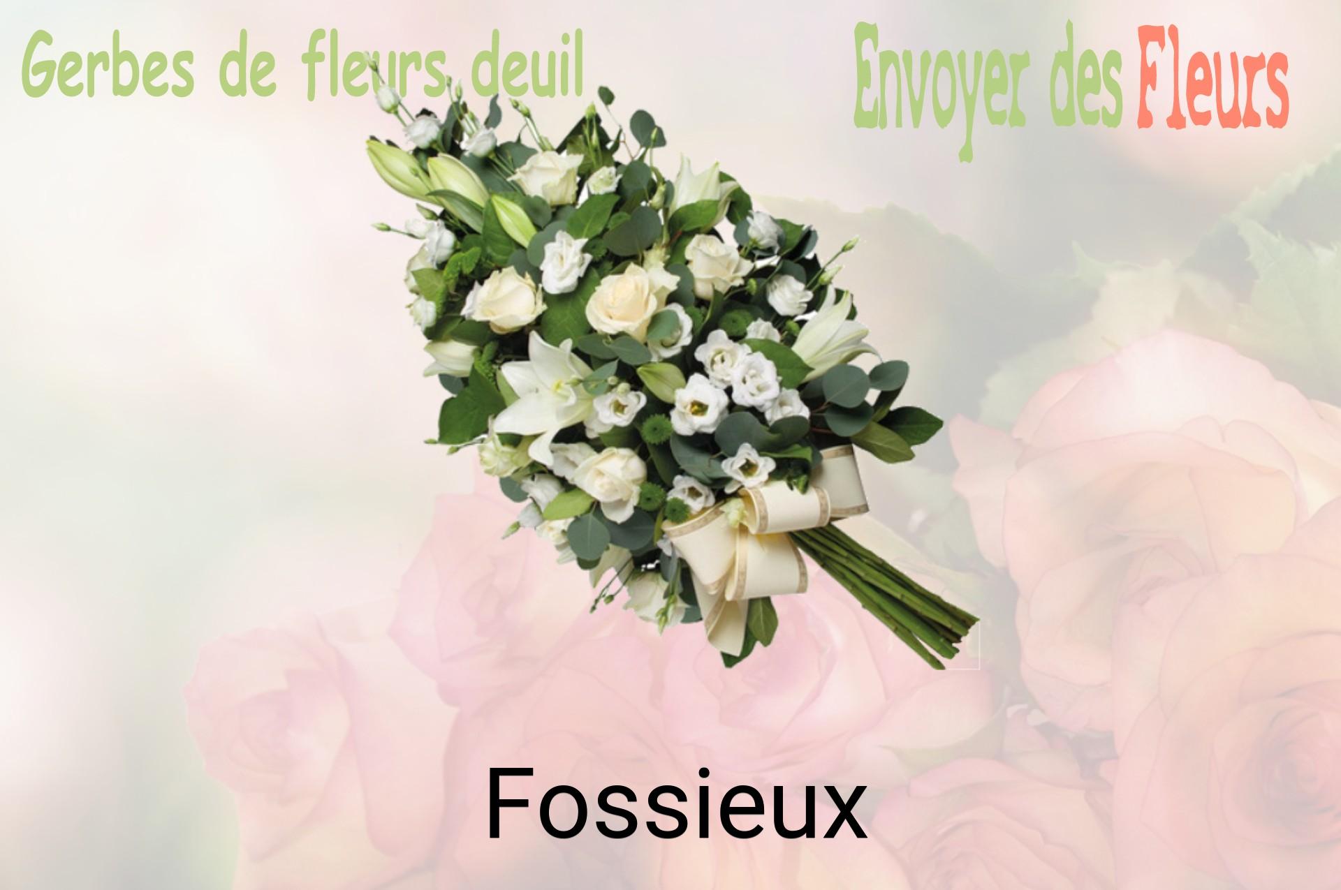 Gerbe de fleurs de deuil livrée à Fossieux